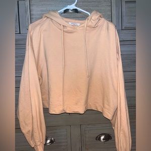💫Tan Zenana Cropped Hoodie.